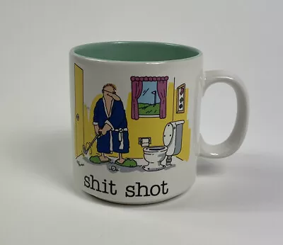 Vintage Golf Mug Humor Coffee Cup Jim Benton/Papel “SH1T SHOT” Mr Golf Mug • £10.61