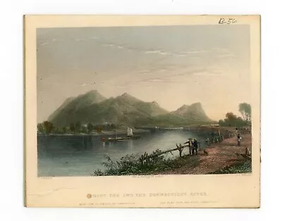 W.H. BARTLETT AMERICAN SCENERY Mt. Tom & Connecticut River Hand Colored/Mounted • $29.99