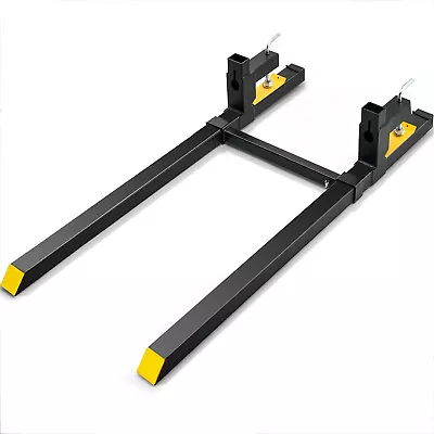 VEVOR Clamp On Pallet Forks 2000lbs Tractor Forks 60  Adjustable Bucket Forks • £127.19