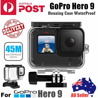 For GoPro Hero 9 Waterproof Protective Housing Case Diving Camera Accessories • $25.95