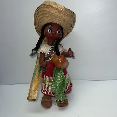 “La Adelita” Of The Mexican Revolution 12” Doll - Vintage Folk Art Oil Cloth • $18.49