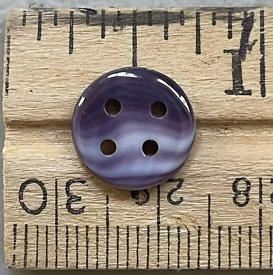 5284 Button 12mm Wampum Bead Quahog Face Drilled • $6