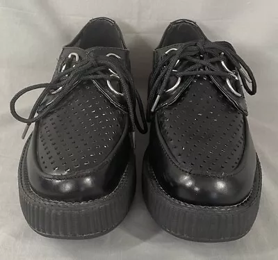 T.U.K. CREEPERS SIZE 6 USA Shoes Black Perforated Viva Low Sole PLEASE READ • $49.99