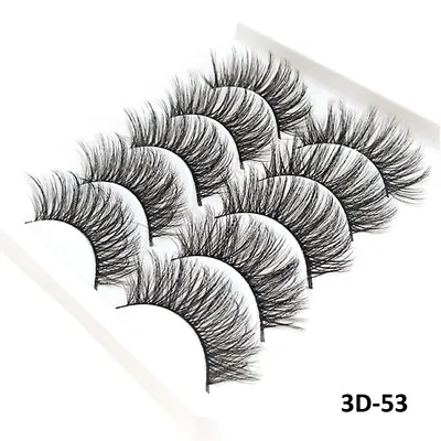 UK 3D Fake Eyelashes Thick Long Natural False Eye Lashes Set Mink Makeup 5 Pairs • £2.99