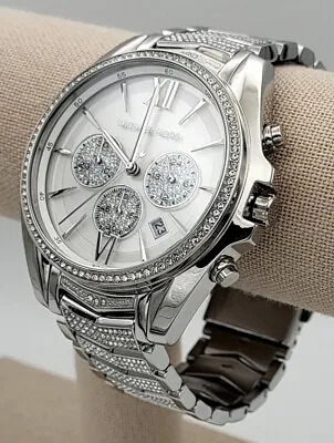 MICHAEL KORS MK6728 Women's Chronograph Whitney Stainless Steel Bracelet Watch • $119.99