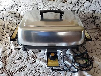 Vintage West Bend Miracle Maid 3661 Electric Skillet With Lid Cookware. USA Made • $45