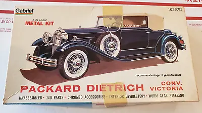 1930 Packard Dietrich Original Unbuilt Hubley Gabriel Metal Model Car Kit #4863 • $38