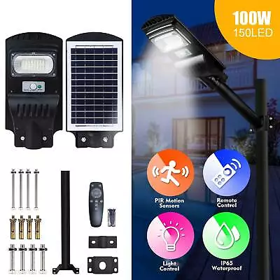 Solar Light LED Outdoor Street Light Motion Sensor Road Garden Security Lamp UK • £19.86