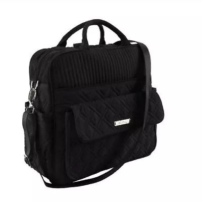 Vera Bradly Black Quilted Convertible Baby Diaper Tote To Backpack Bag • $50