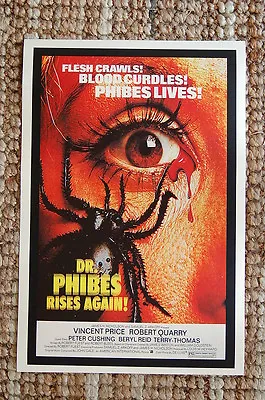 Dr. Phibes Rises Again Lobby Card Movie Poster Vincent Price • $4