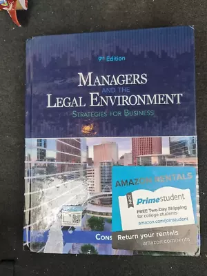 Managers And The Legal Environment : Strategies For Business 9th Edition 9E • $25