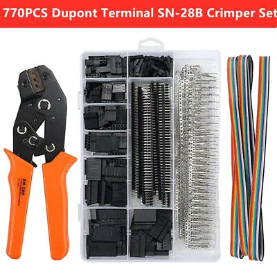 $44.88 • Buy 770PCS Dupont Terminal Crimping Tool SN-28B Crimper Set Connectors Connector Kit