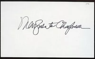 Marguerite Chapman D1999 Signed Autograph 3x5 Cut American Film & TV Actress • $18