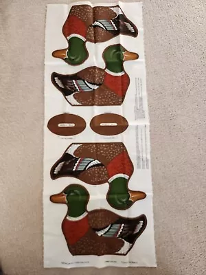 Fabric Panel-Mallard Duck-Cranston Prints Wild Bird Collection • $2