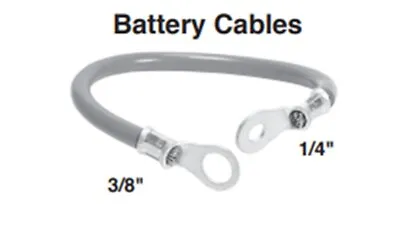 6 Gauge 16  Red Positive Battery Cable With 3/8  & 1/4  Eyes & Brass Connectors • $7.75