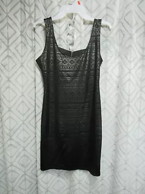 Material Girl Dress Size M Black Back Zipper Sleeveless Elastic Back Party  • $14.99