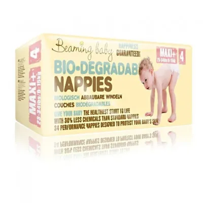 Bio-degradable Nappies Size 4 Maxi Plus X 34 (Beaming Baby) • £18.38