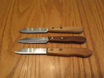 Vintage EKCO Stainless Steel Paring Knife Knives LOT OF 3 • $14.95