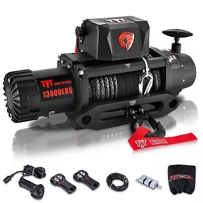 13000LBS Electric Winch 12V Synthetic Rope Towing Truck Trailer Jeep T3 MODLE • $339.99