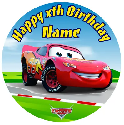 Personalised Edible Cake Toppers & Décor - Lightning McQueen Cars Themed • £4