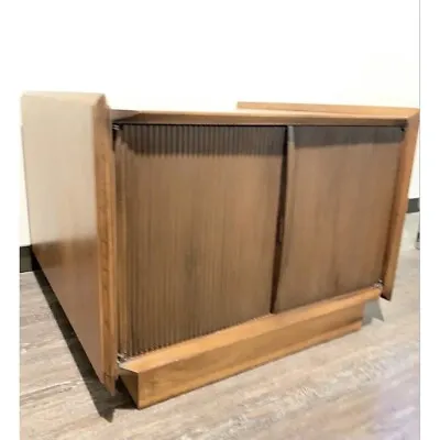 Vintage Mid Century Modern Lane Altavista Walnut End MCM Cube Cabinet Side Table • $254.15