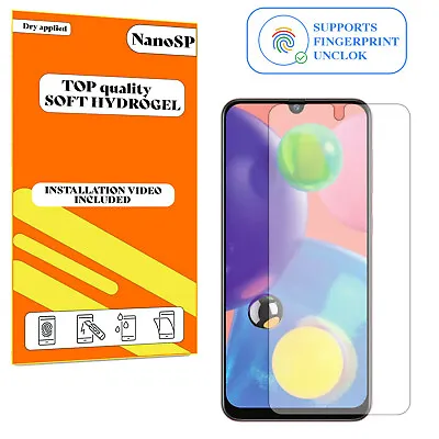 Screen Protector For Samsung Galaxy A70s Hydrogel Cover - Clear TPU FILM • £3.98