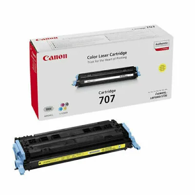 Canon 707 Yellow Laser Toner Cartridge 9421A004AA I-Sensys LBP-5000 Genuine • £24.99