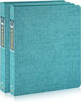 1 Inch 3-Ring-Binder With Pockets 1 Fabric Cover Binders Holds 200 Sheets US • $28.26