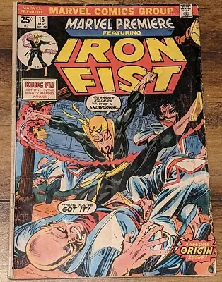 Marvel Premiere Iron Fist #15 - Origin And 1st App Marvel 1974 Comics • $79.95