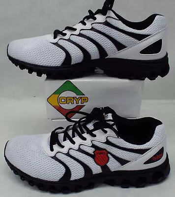 New With Tags No Box K-Swiss Mens 14 Tubes Sport White Black Red Shoes Ortholite • $59.49