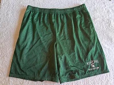 Pro Edge Knights Apparel Mens Michigan State Spartans Mesh Gym Shorts Green XXL  • $26