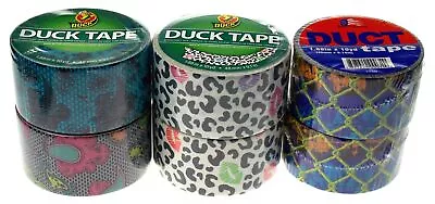 Cheetah City View Lace Duck Tape Duct 1.88 X10yd Lot 6 Made USA Crafts Repair • $25.59