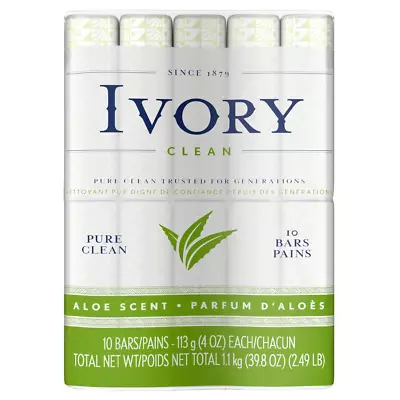 Ivory Bar Soap Aloe Scent 4.0 Oz 10 Count • $7.65