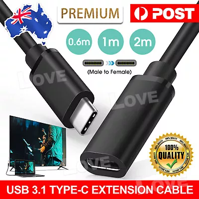 $7.45 • Buy USB 3.1 Type C Extension Charging Data Cable Male To Female Cord Lead Adapter