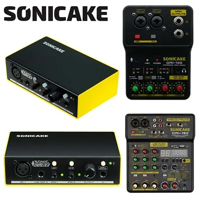 SONICAKE  Professional Computer Audio Mixer/Audio Interfaces USB Analogue Preamp • £34.55
