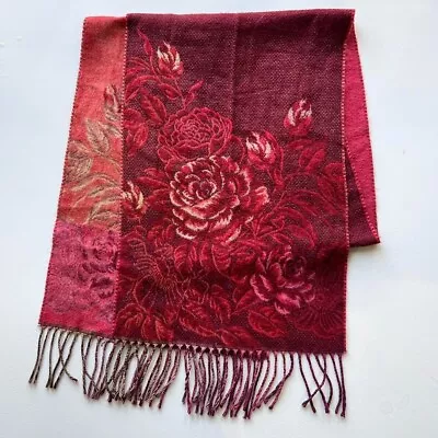 Women's Rose Scarf By Merona Red Pink And Burgundy • $12