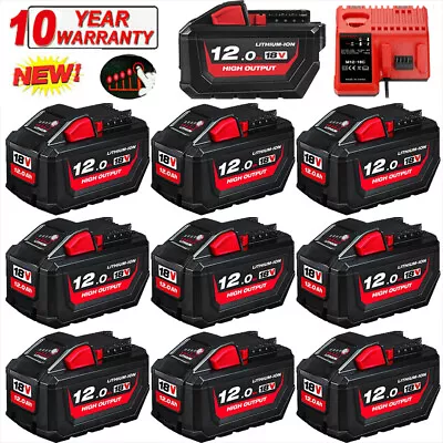 12.0 Ah FOR Milwaukee M18 Battery 48-11-1812 HD NEW 18V 48-11-1880 9.0AH 18V XC  • $60.98