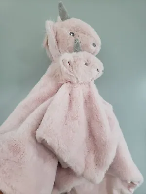 Set Little Miracles XL Pink Unicorn Comfort Blanket Soft Toy Comforter Costco  • £22