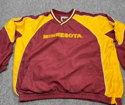 Minnesota Gophers Jacket Men 2XL Maroon Gold Long Sleeve Pullover Sweater • $24.95