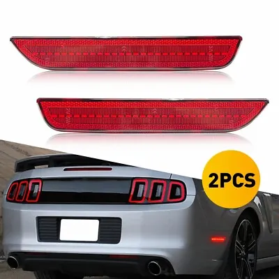 Fit For 2010-2014 Ford Mustang Pair Red Rear LED Side Marker Lights Red Lens • $19.99
