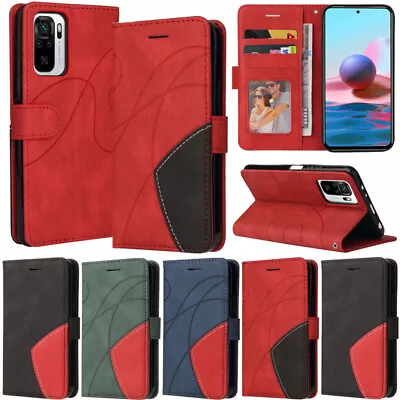 For Xiaomi Poco X5 Redmi 10A A1 Note 12 Two-color Wallet Leather Flip Case Cover • $13.64