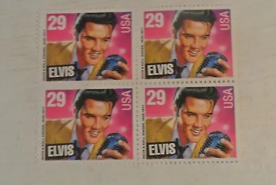 Stamps ELVIS PRESLEY Mint Sheet 4 U.S. 29 Cent Postage Unused Mint New • $3.49