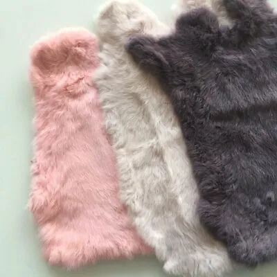 1Pcs 100% Genuine Rabbit Fur Real Skin Tanned Leather Hide Craft Soft Pelts New • $11.39