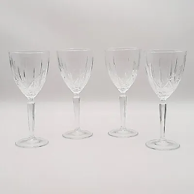 $48 • Buy Vintage Set Of 4 Marquis By Waterford Crystal Water Goblets, Sparkle Pattern