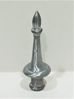 Lamp Shade Finial - Large Pewter Tone Cast Metal (3-3/4  T X 1-1/2  W) • $8.99