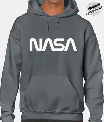 £19.99 • Buy Nasa Text Hoody Hoodie Cool Astronaut Design Space Agency Satellite Design Top