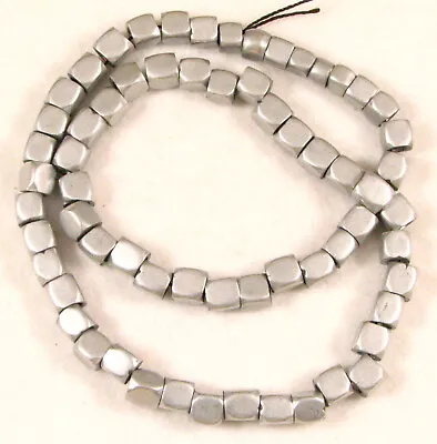 18  Ethiopia Aluminum Metal 7 Mm Hammered Cube Trade Beads • $16.99
