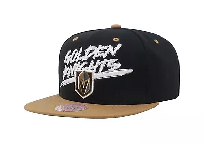 Mitchell & Ness Men's Cap NHL Vegas Golden Knights Black Transcript Snapback Hat • $31