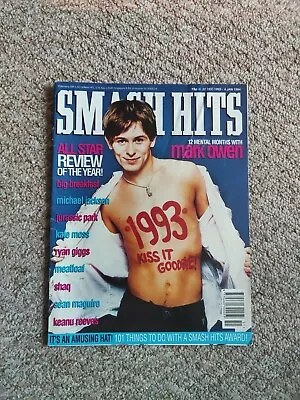 £3 • Buy SMASH HITS MAGAZINE December 1993 - January 1994 Mark Owen (Take That) Cover