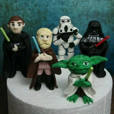 STAR WARS Inspired 5 Edible Characters Figurines Set / Cake Topper  • £97.99